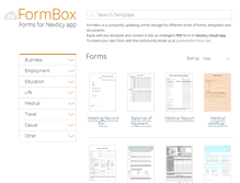 Tablet Screenshot of formbox.net